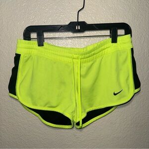 Nike Running Shorts Women’s S Neon Yellow Black Athletic Gym Lightweight